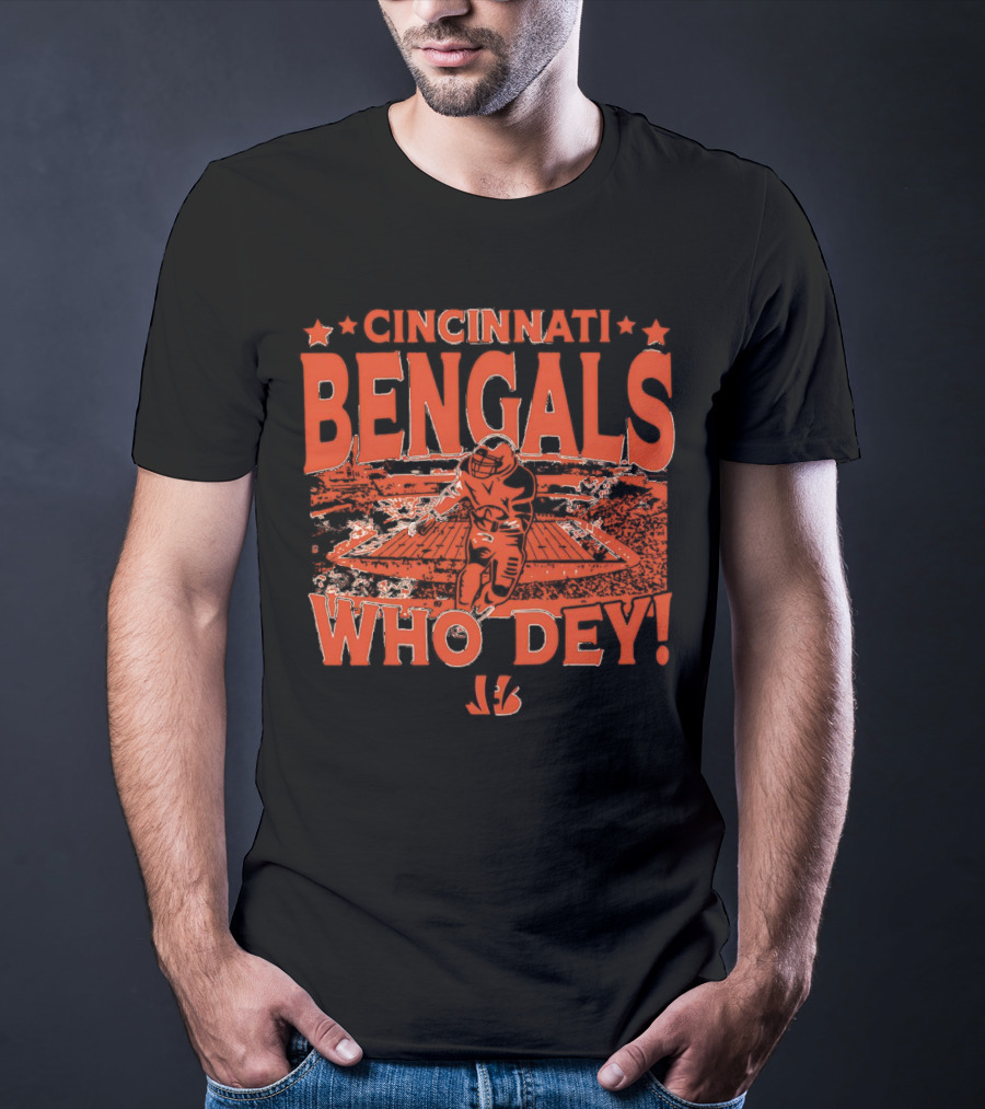 Cincinnati Bengals Who Dey Gameday Football Fan Gear T-Shirt