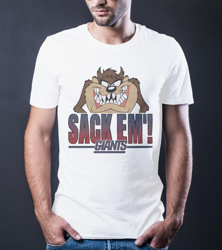 Sack Em Taz Looney Tunes Giants T-Shirt