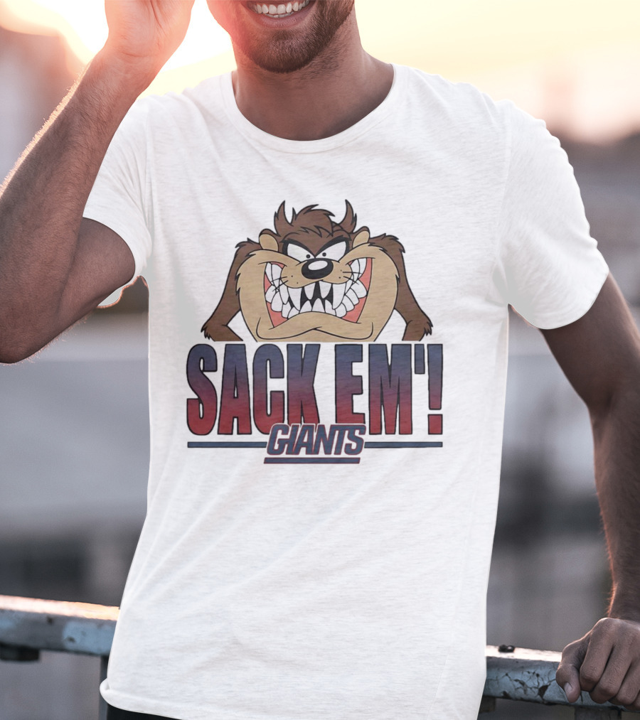 Sack Em Taz Looney Tunes Giants T-Shirt