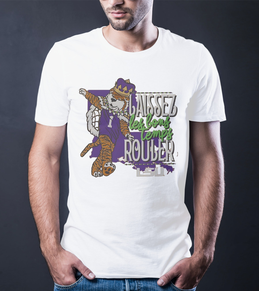 LSU Tigers Laissez Les Bons Temps Rouler Mardi Gras T-Shirt