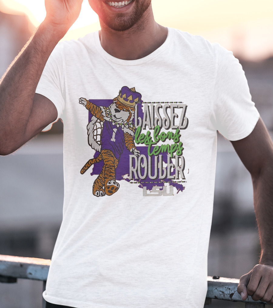 LSU Tigers Laissez Les Bons Temps Rouler Mardi Gras T-Shirt