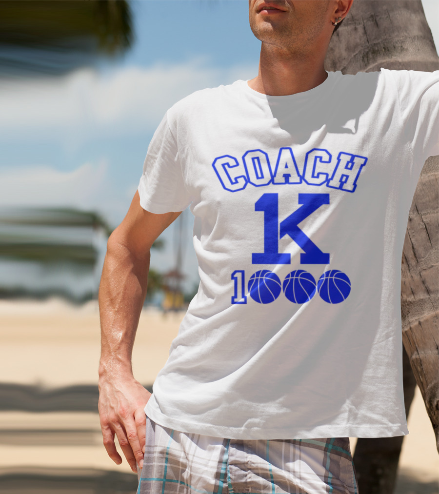 Coach K 1000 Wins Basketball Achievement T-Shirt