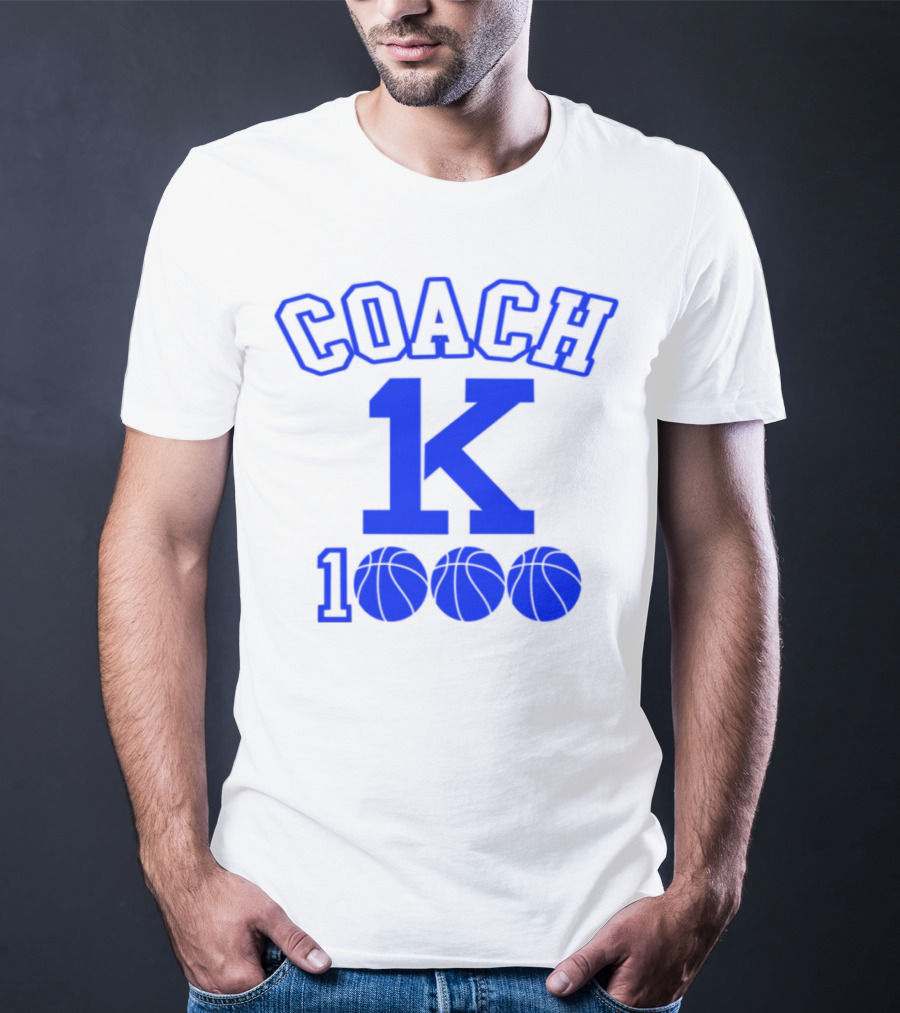 Coach K 1000 Wins Basketball Achievement T-Shirt