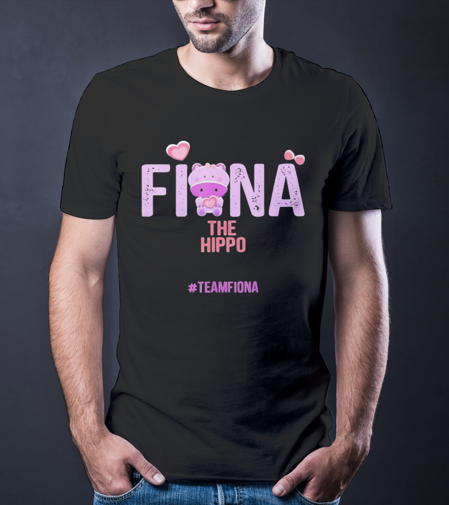 Fiona The Hippo Heart Pink #TeamFiona T-Shirt