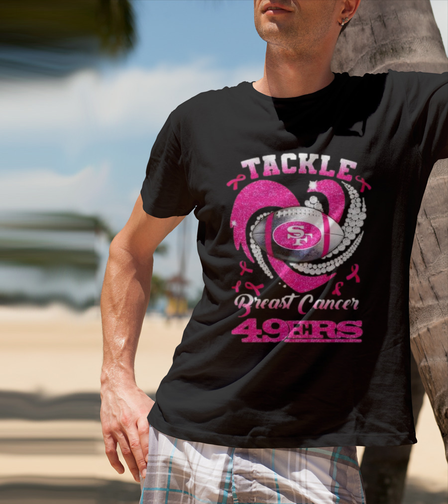 Tackle Breast Cancer San Francisco 49ers Football Pink Awareness 49ers T-Shirt