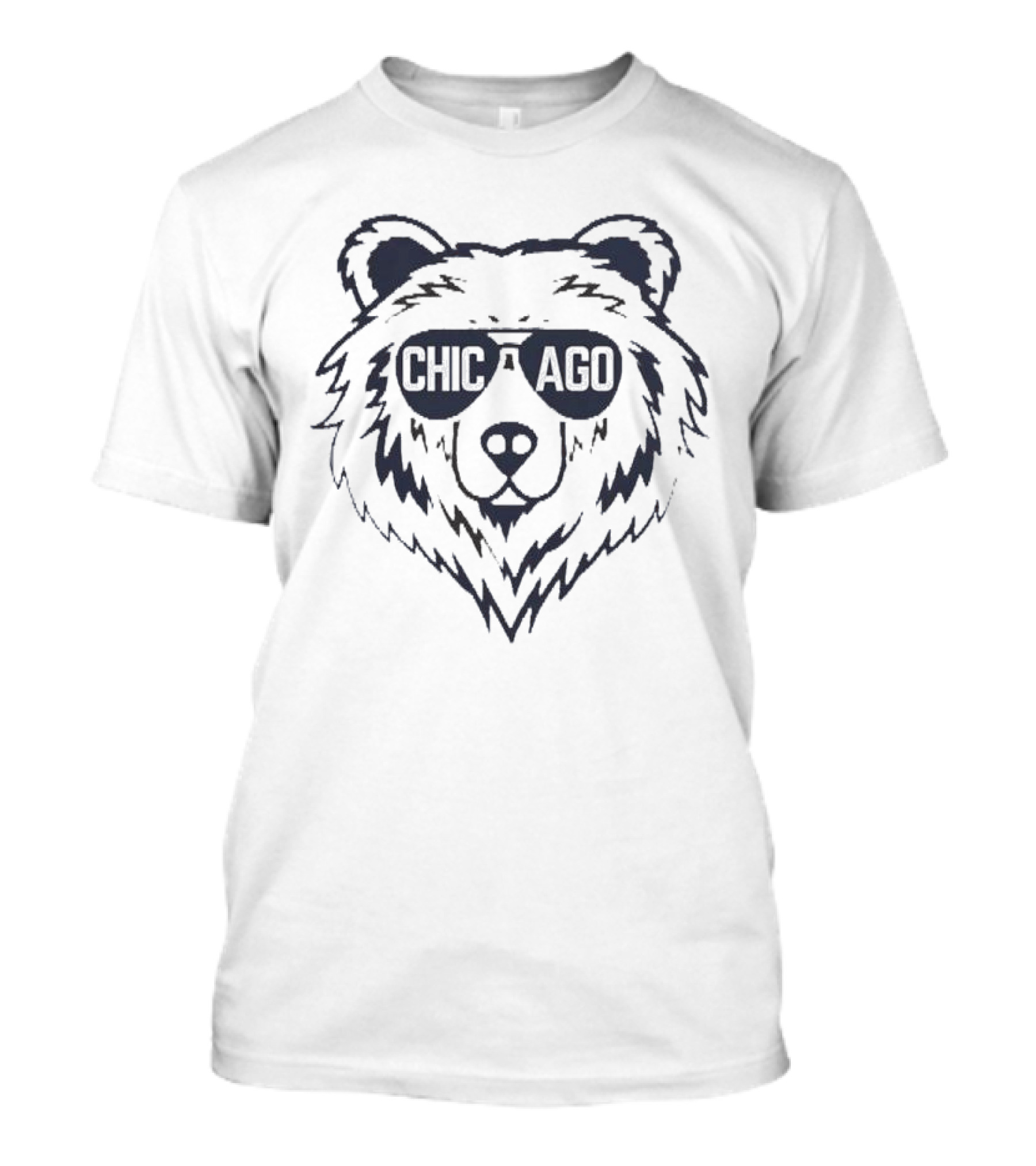 Chicago Bears Football Bear Face CHICAGO Sunglasses T-Shirt