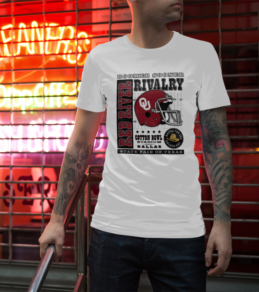 Boomer Sooner Red River Rivalry Cotton Bowl State Fair Of Texas Battle For The Golden Hat T-Shirt