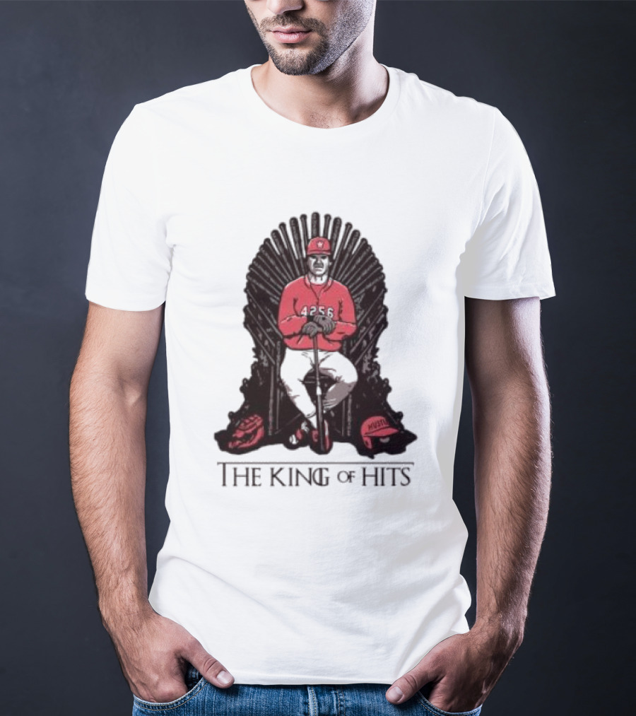 Pete Rose 4256 The King Of Hits Game Of Thrones Chair MLB Baseball T-Shirt