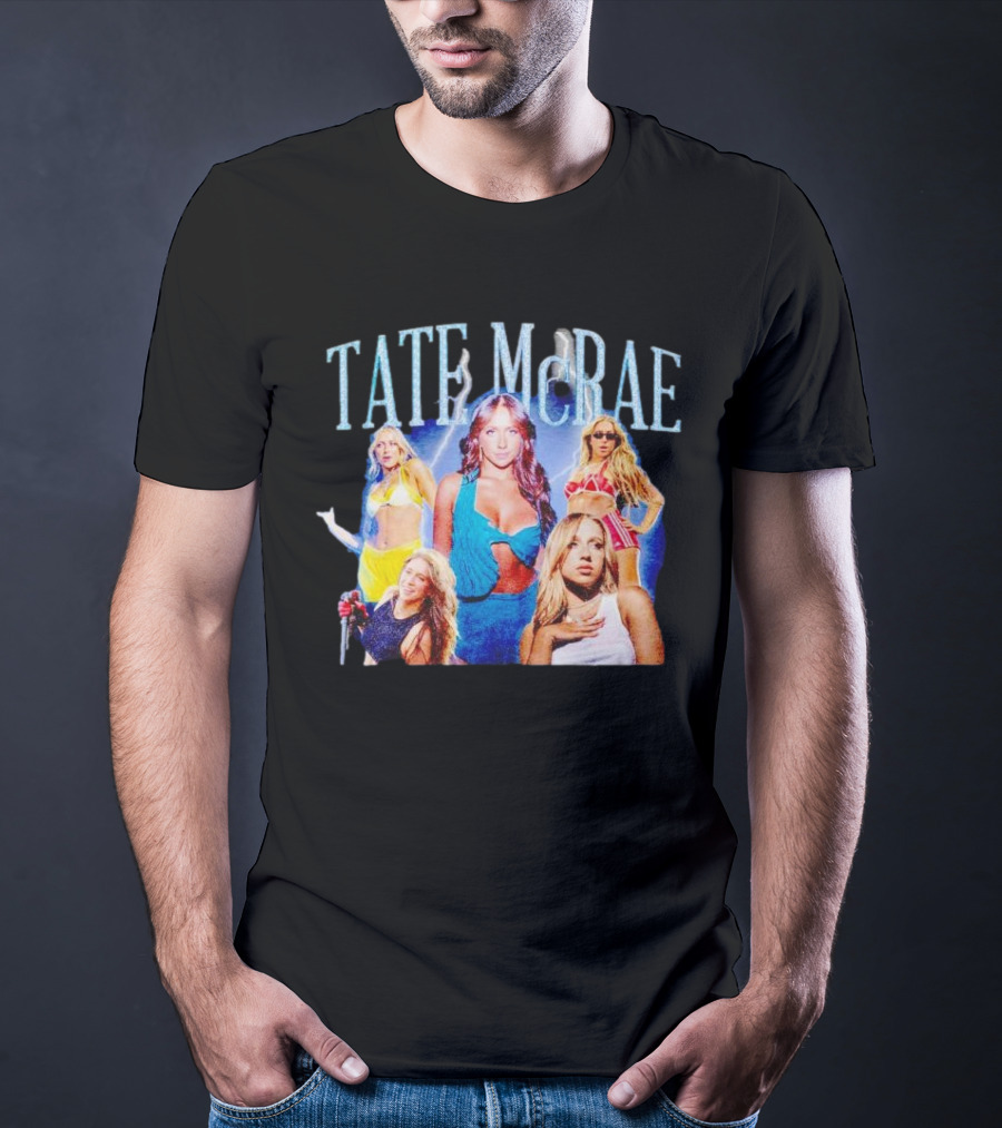 Tate McRae Vintage Retro Multi-Image Collage T-Shirt