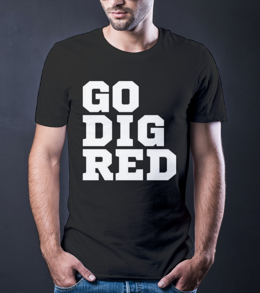 Go Dig Red Volleyball Nebraska Huskers Fan Spirit T-Shirt
