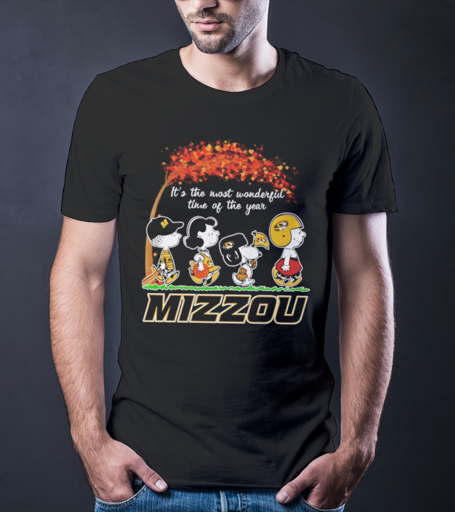 Mizzou Peanuts Fall It's The Most Wonderful Time Of The Year T-Shirt