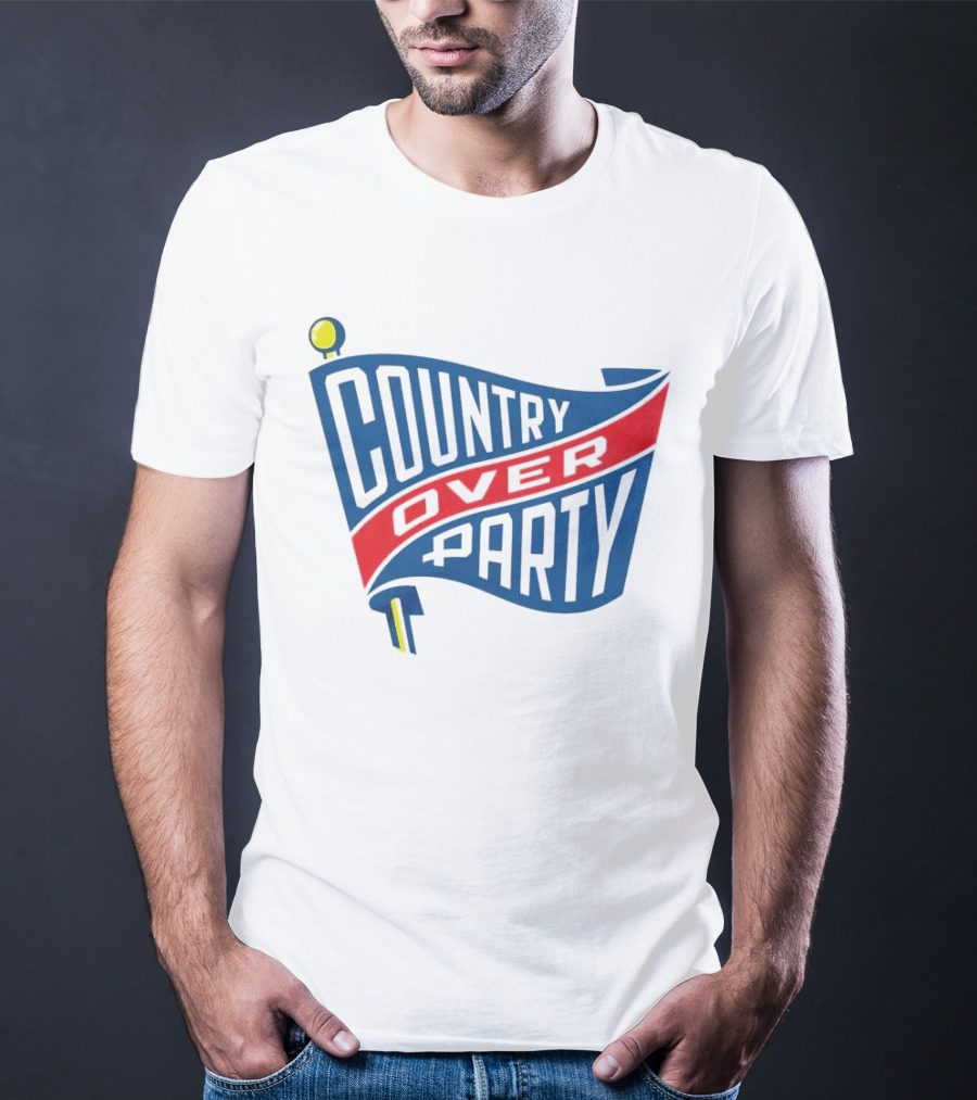 COUNTRY OVER PARTY Flag T-Shirt