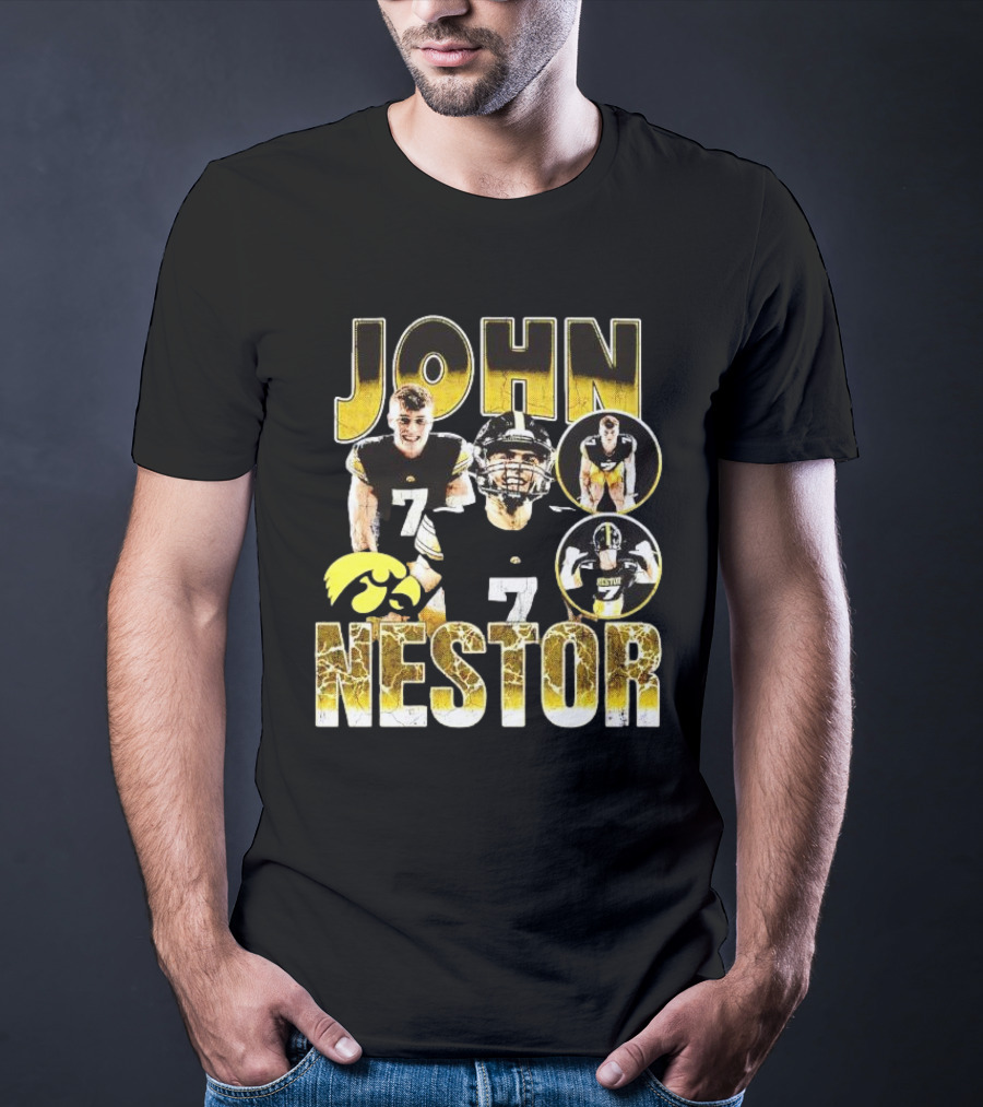 John Nestor Number 7 Iowa Hawkeyes T-Shirt