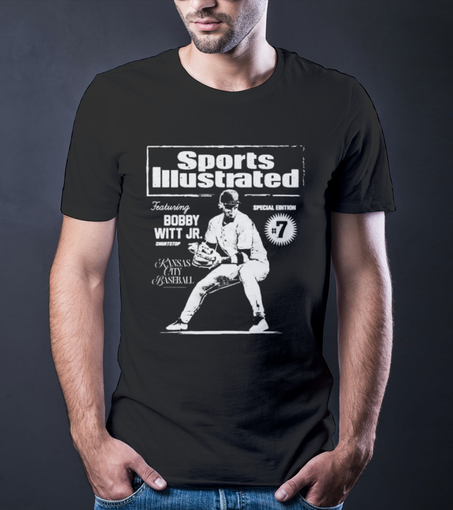 Sports Illustrated Featuring Bobby Witt Jr. Kansas City Baseball Special Edition Shortstop #7 T-Shirt