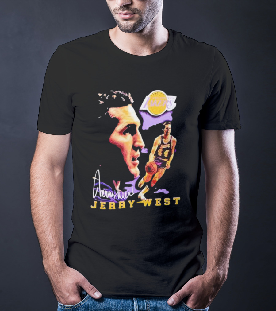 Los Angeles Lakers Vintage Jerry West Forever Signature Lakers T-Shirt