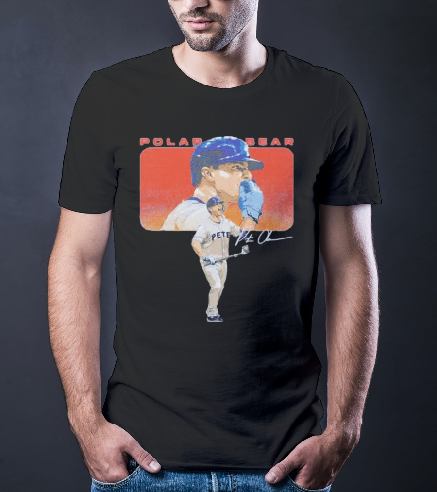 Polar Bear Pete Alonso Chef Kiss New York Mets Signature T-Shirt