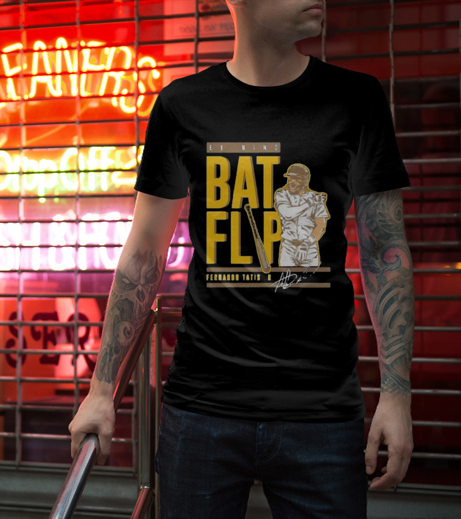 El Nino Bat Flip Fernando Tatis Jr. Signature San Diego Padres T-Shirt