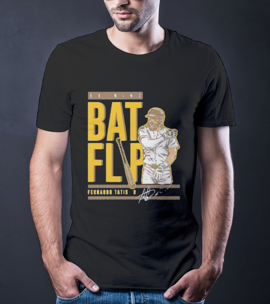 El Nino Bat Flip Fernando Tatis Jr. Signature San Diego Padres T-Shirt