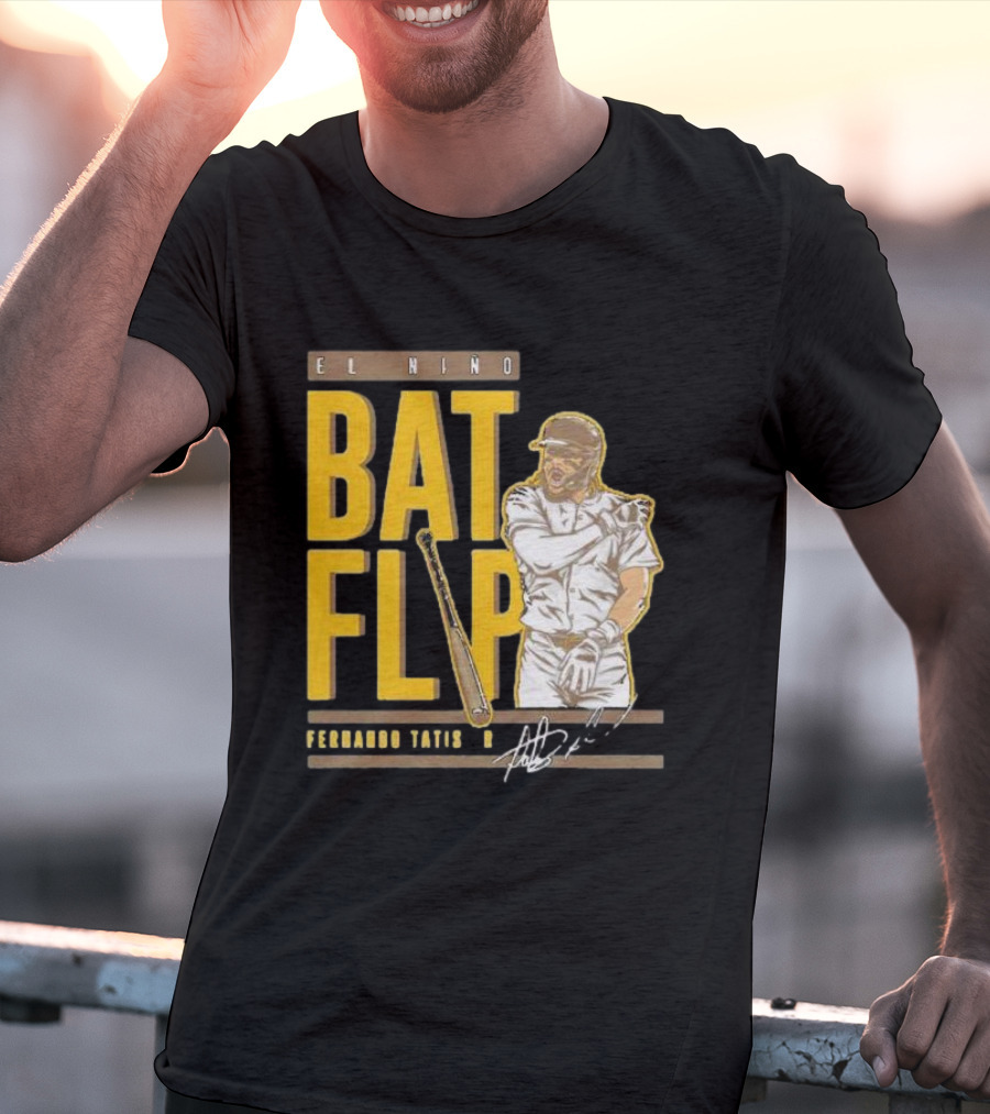 El Nino Bat Flip Fernando Tatis Jr. Signature San Diego Padres T-Shirt