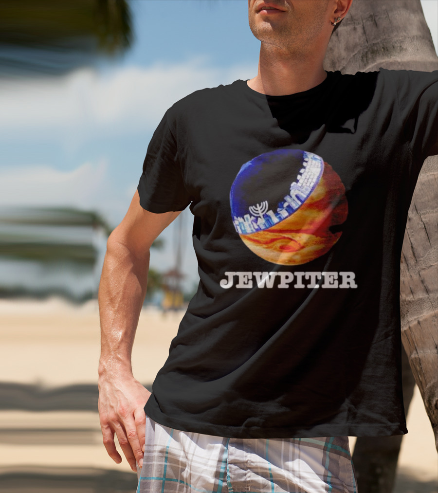 Jewpiter Menorah City Planet Jupiter T-Shirt