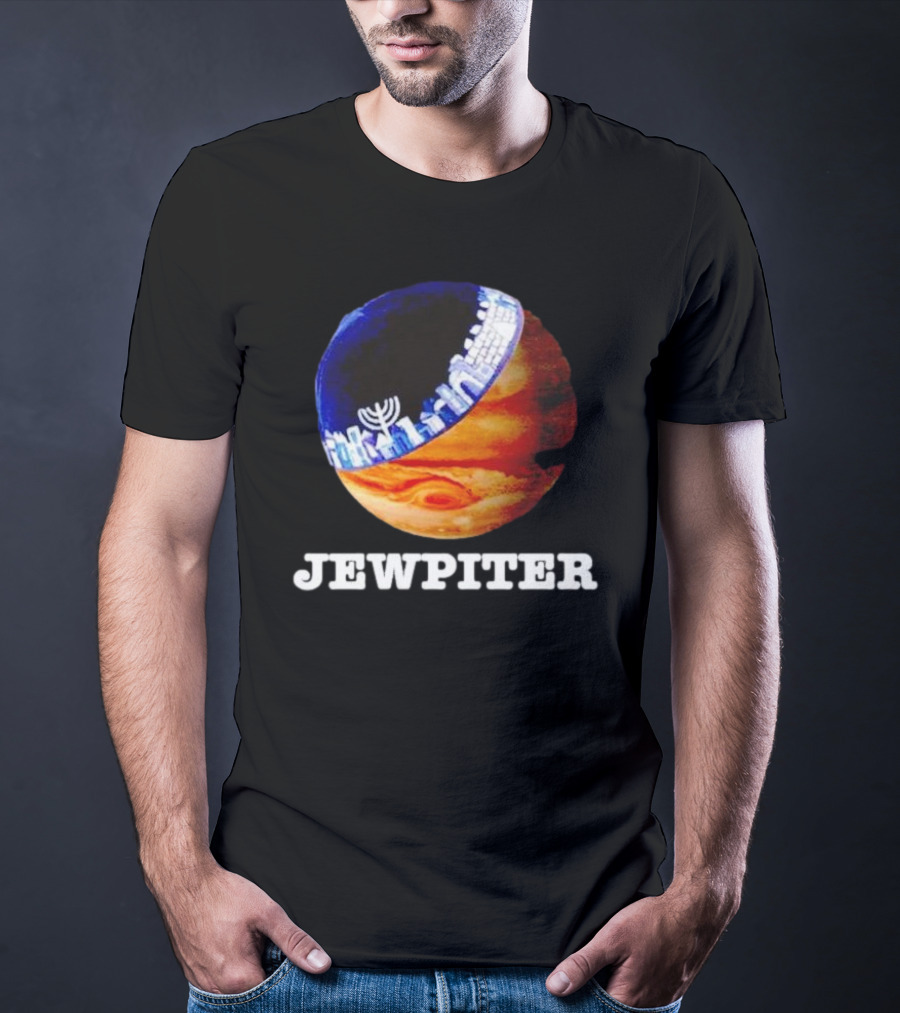 Jewpiter Menorah City Planet Jupiter T-Shirt