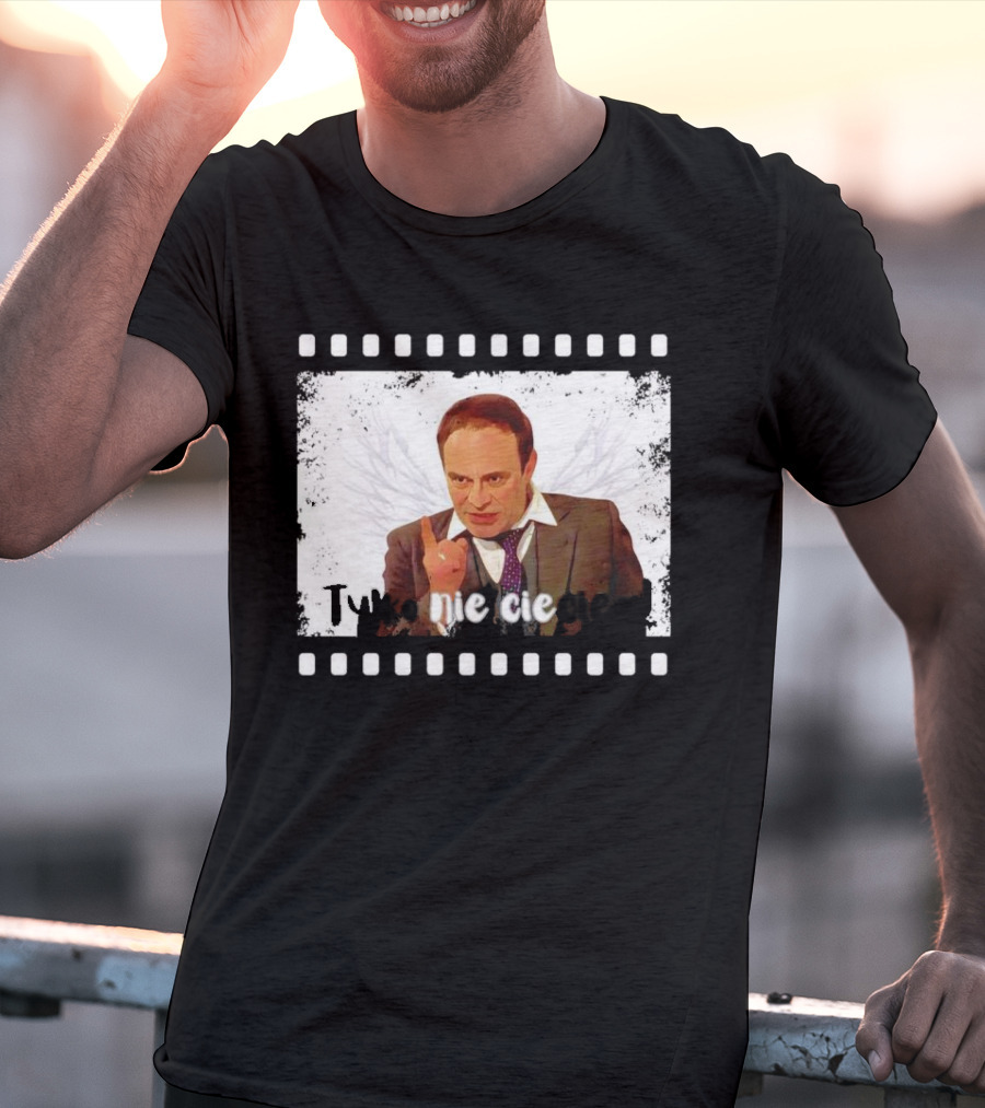 Tylko Nie Cieciem Stanisław Anioł Filmstrip Winged T-Shirt