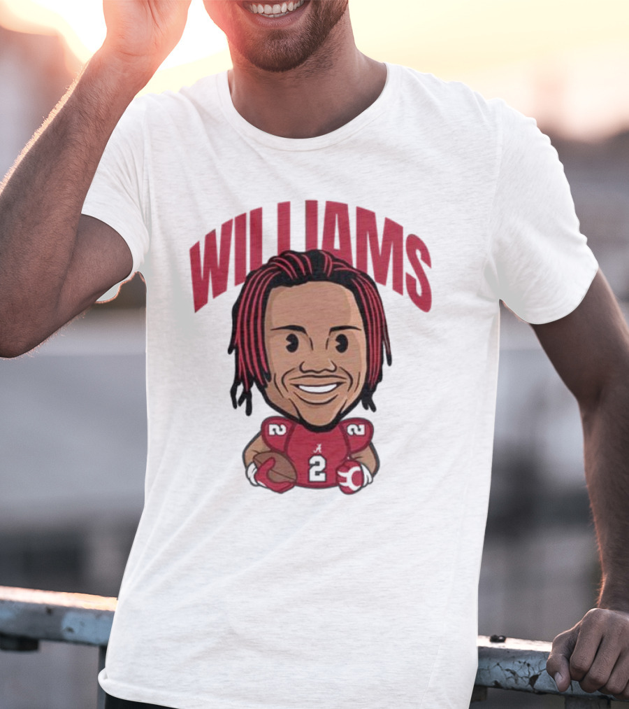 Williams Alabama Crimson Tide Caricature Football Player T-Shirt