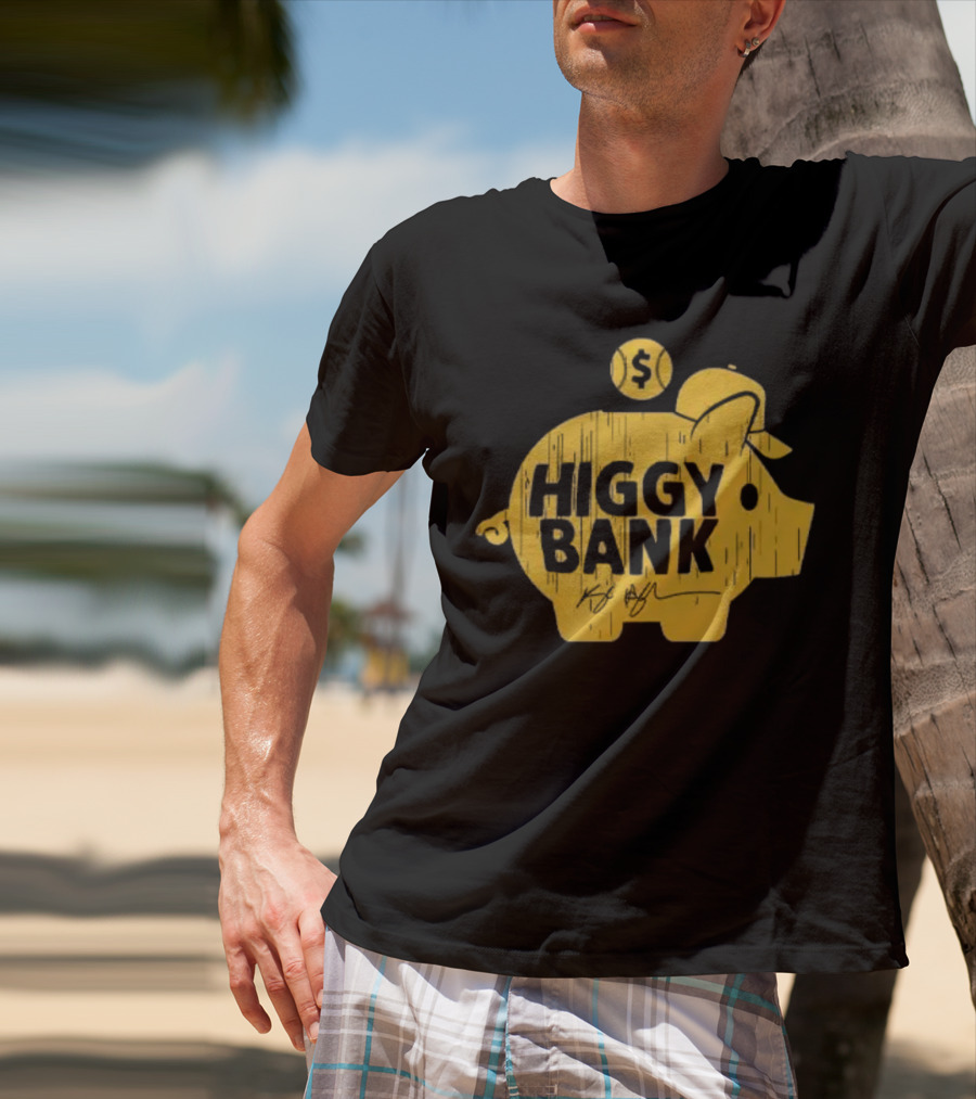 Higgy Bank San Diego Padres Kyle Higashioka Baseball Dollar Cap T-Shirt