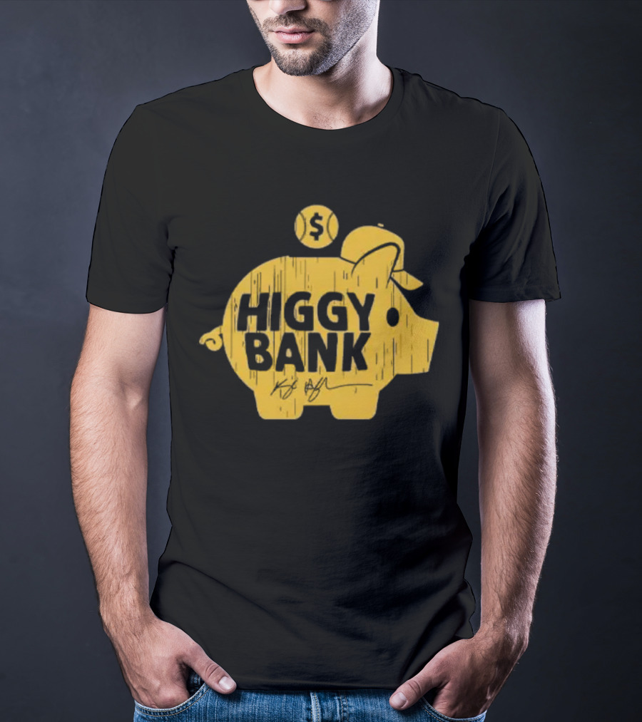 Higgy Bank San Diego Padres Kyle Higashioka Baseball Dollar Cap T-Shirt