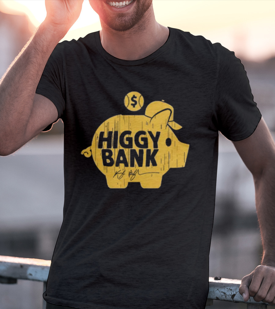 Higgy Bank San Diego Padres Kyle Higashioka Baseball Dollar Cap T-Shirt