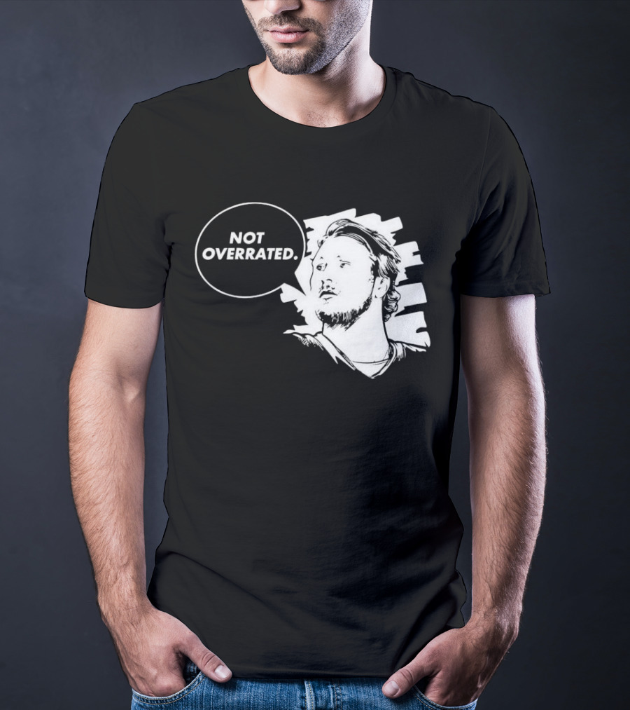 Buffalo Bills Josh Allen Not Overrated Speech Bubble T-Shirt