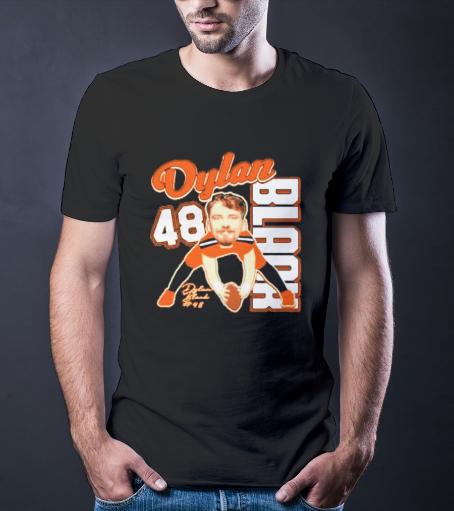 Dylan Black 48 Oregon State Beavers Football Player Face Cartoon T-Shirt