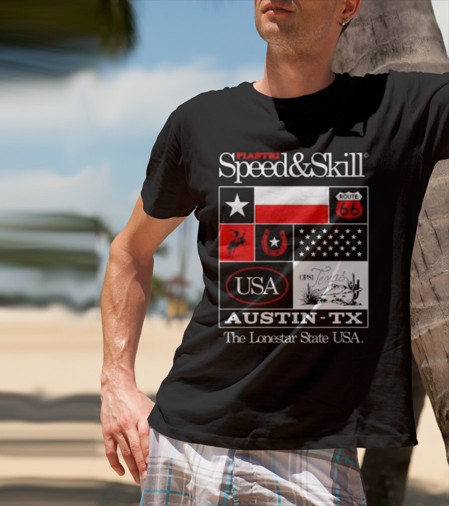 Piastri Speed And Skill Route 66 Austin TX The Lonestar State USA T-Shirt