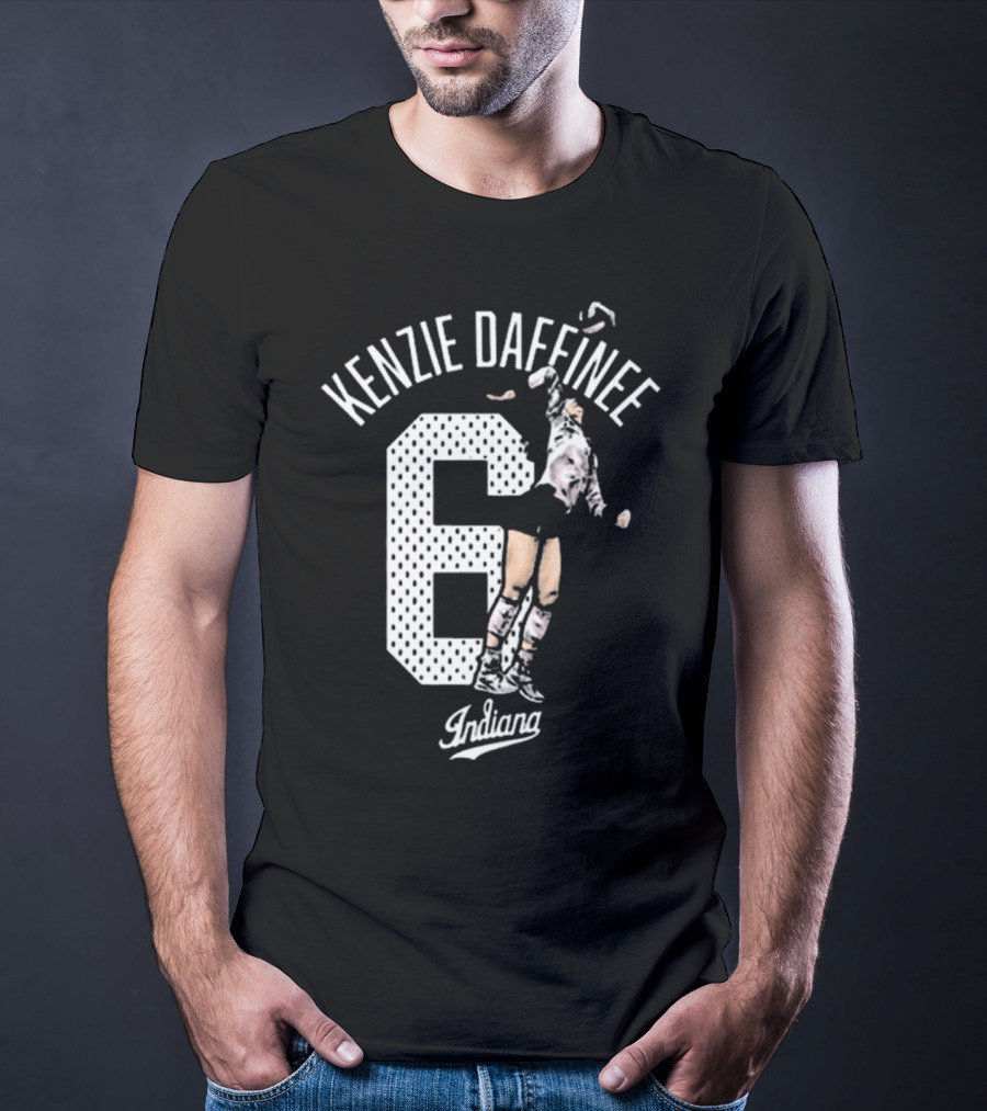 Kenzie Daffinee 6 Indiana Soccer Player Action T-Shirt