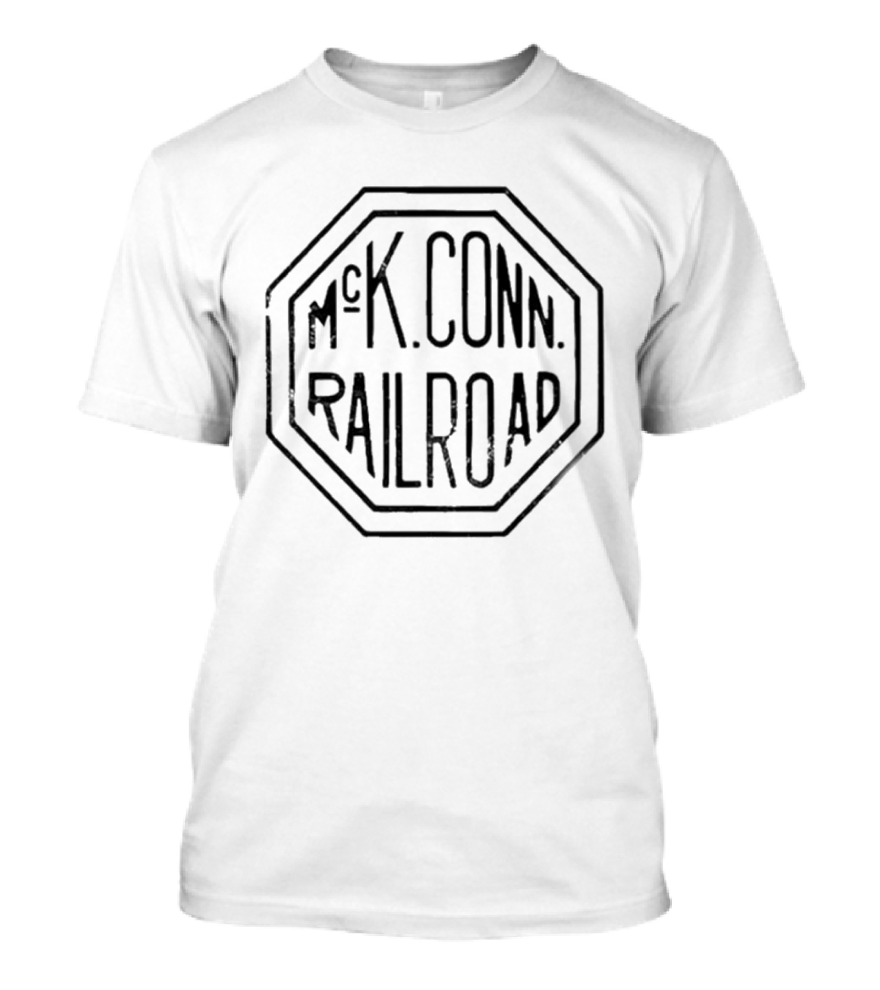 Mckeesport Conn Railroad Co Octagonal Badge T-Shirt