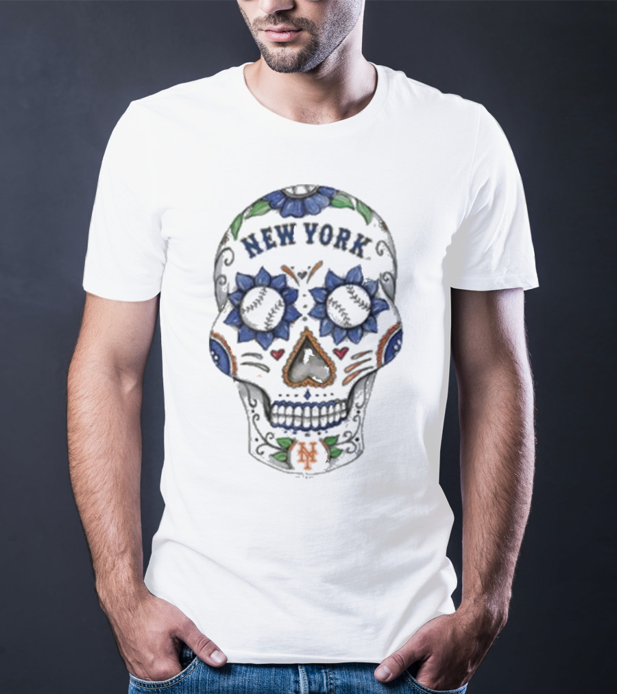 New York Mets Sugar Skull MLB T-Shirt