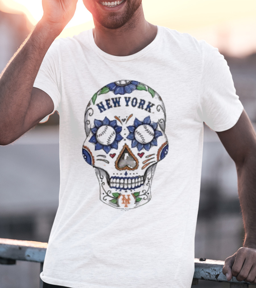 New York Mets Sugar Skull MLB T-Shirt