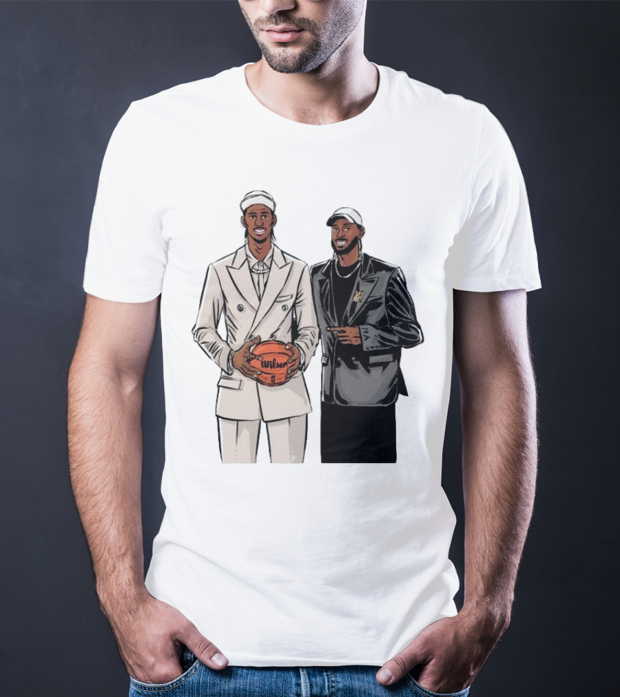 Alex And Olivier Sarr Brothers OKC Thunders Cartoon Wilson Basketball T-Shirt