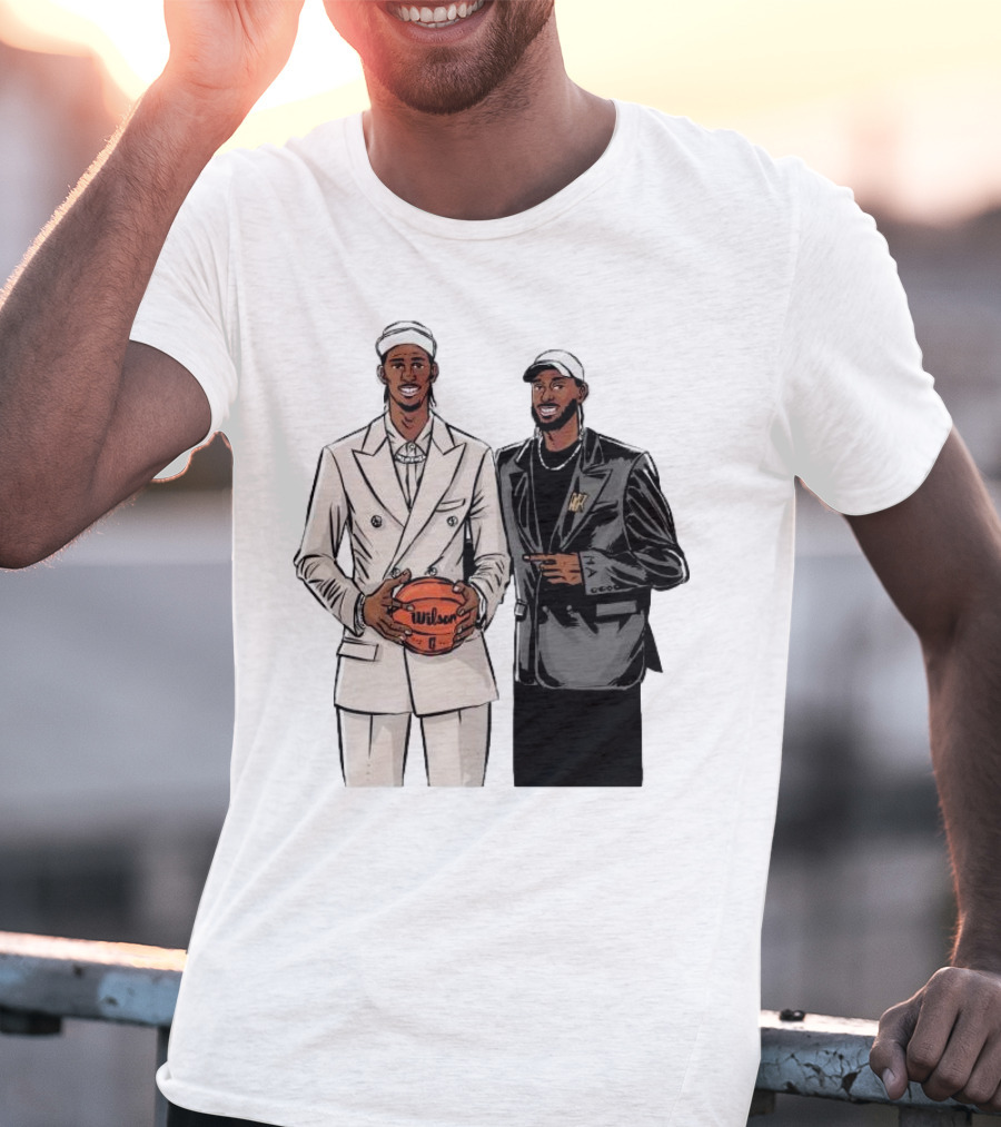 Alex And Olivier Sarr Brothers OKC Thunders Cartoon Wilson Basketball T-Shirt