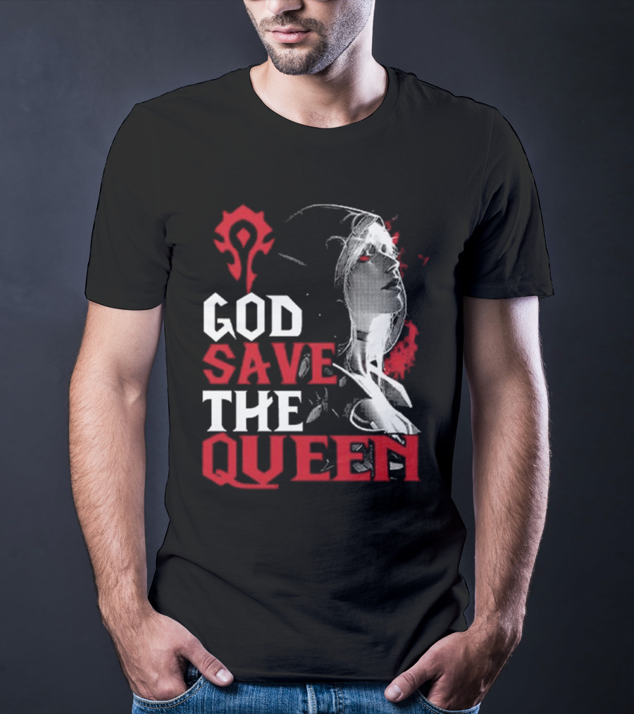 World Of Warcraft Sylvanas Windrunner God Save The Queen Horde T-Shirt