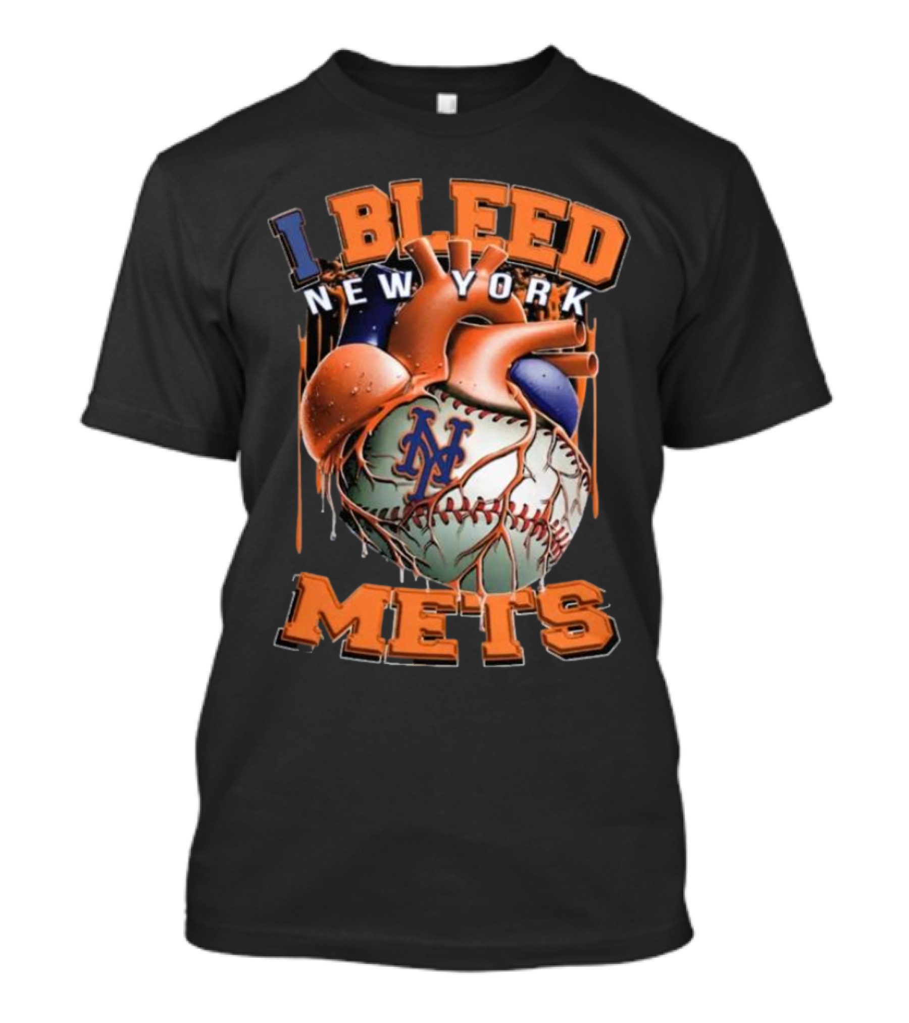 I Bleed New York Mets Heart T-Shirt