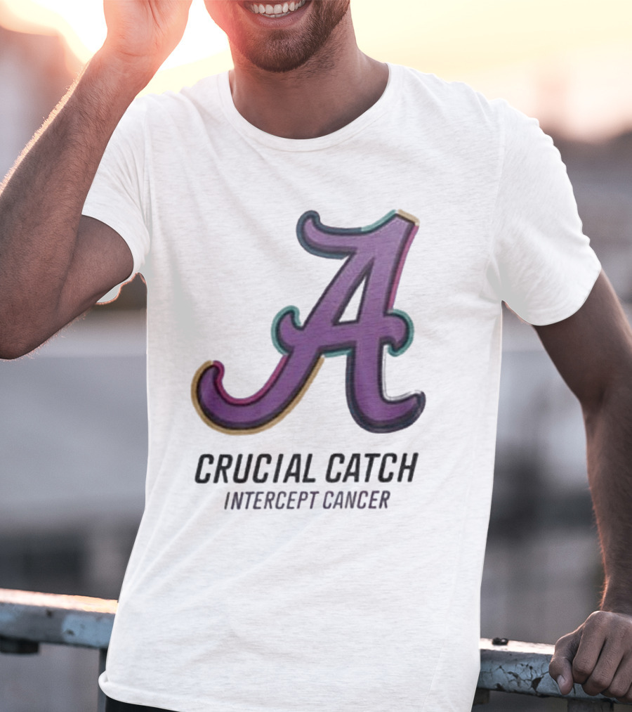 Alabama Crimson Tide Crucial Catch Intercept Cancer T-Shirt