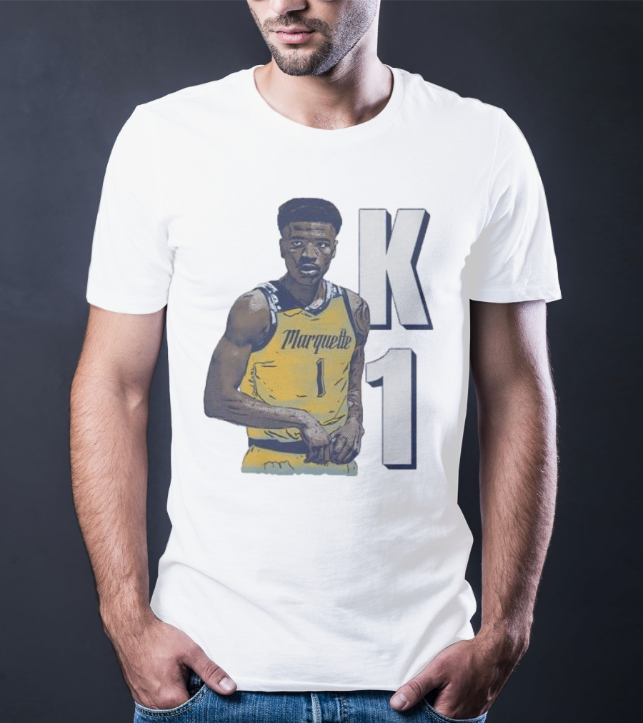 K1 Kameron Jones Marquette Golden Eagles Basketball Cartoon Player T-Shirt