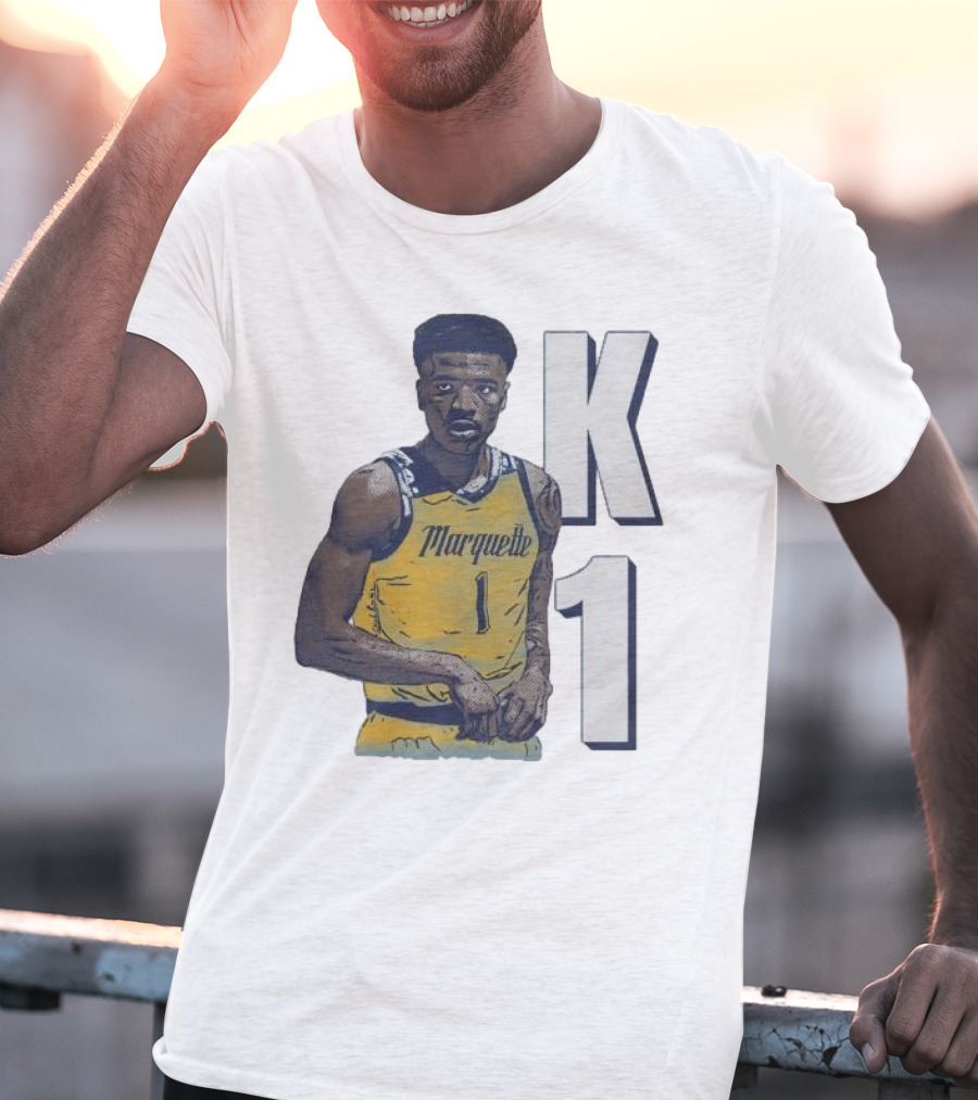 K1 Kameron Jones Marquette Golden Eagles Basketball Cartoon Player T-Shirt
