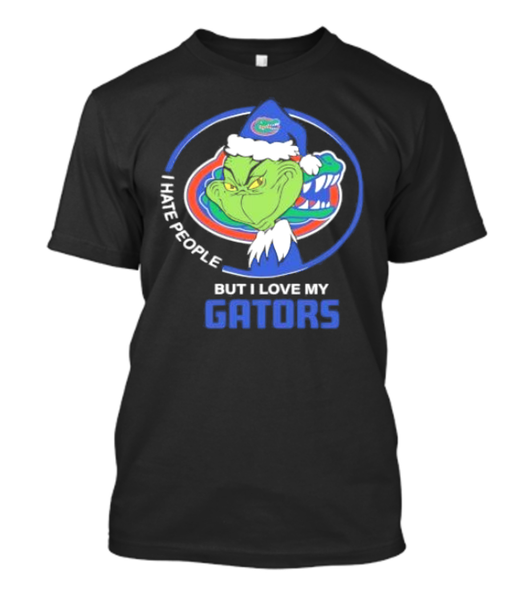 I Hate People But I Love My Gators Grinch Christmas T-Shirt