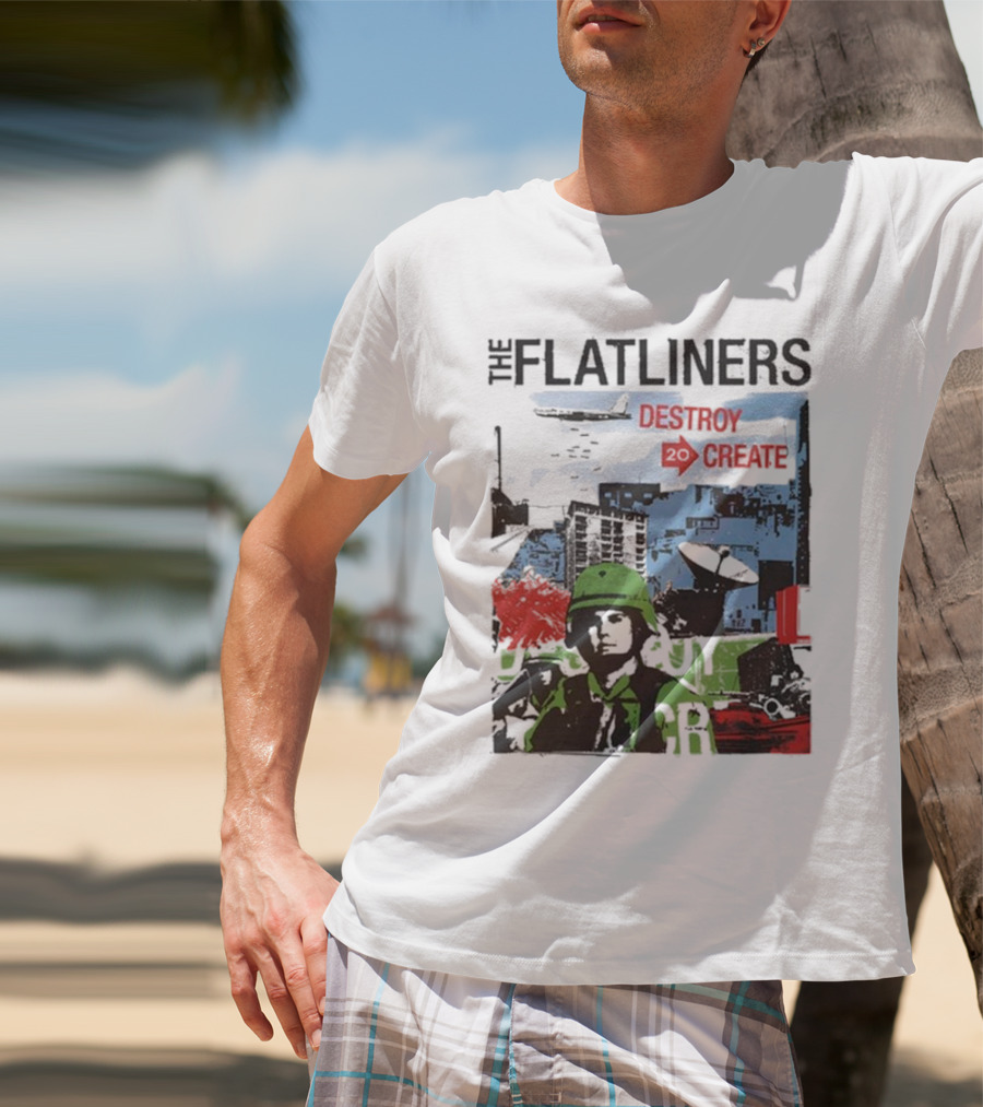 The Flatliners Destroy 20 Create Album Cover Soldier And Cityscape T-Shirt