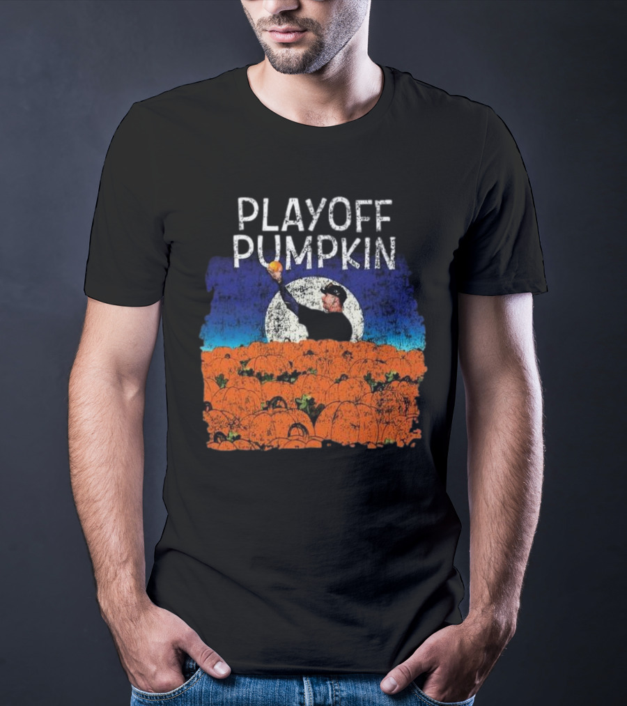 Mets Playoff Pumpkin Pitcher In Pumpkin Patch T-Shirt