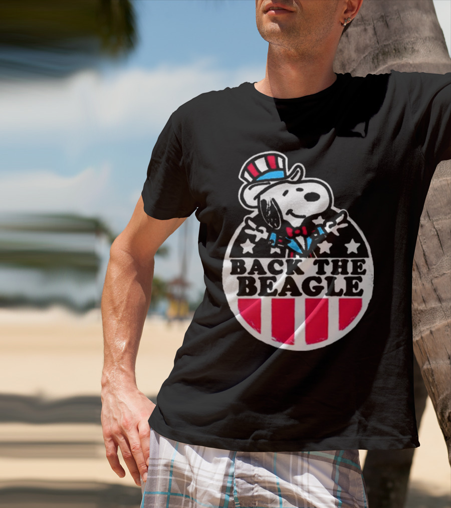 Snoopy Peanuts Back The Beagle Patriotic Uncle Sam T-Shirt