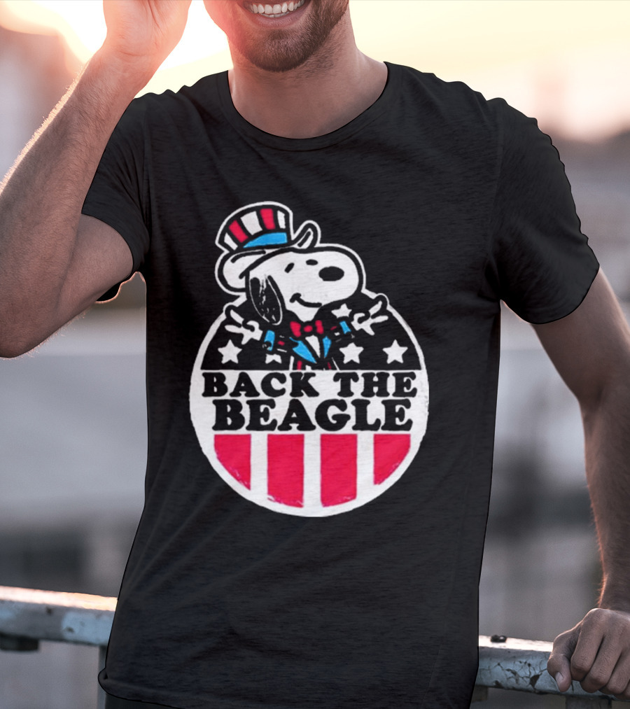 Snoopy Peanuts Back The Beagle Patriotic Uncle Sam T-Shirt