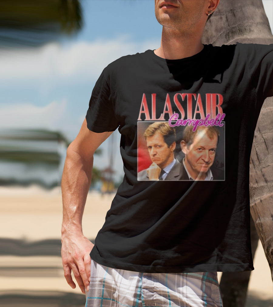Alastair Campbell Retro Bold Portrait Duo T-Shirt